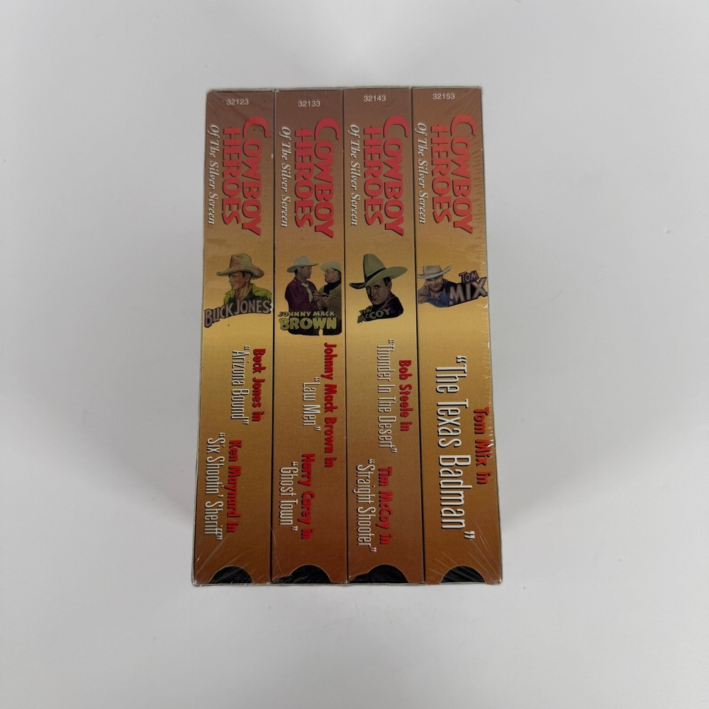 Cowboy Heroes of the Silver Screen 4 VHS Box Set Marathon Music & Video Sealed